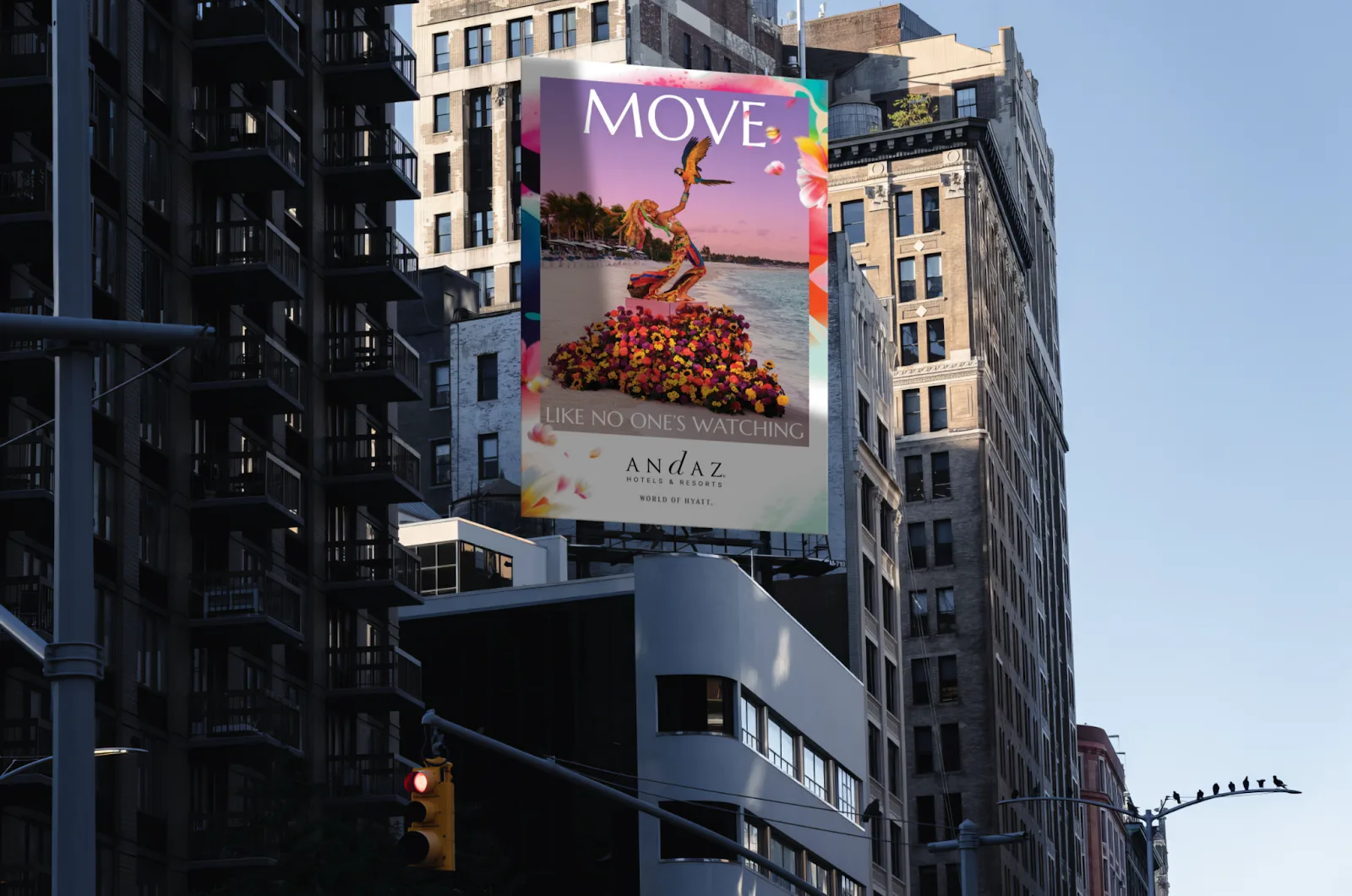 The MOVE billboard, midtown