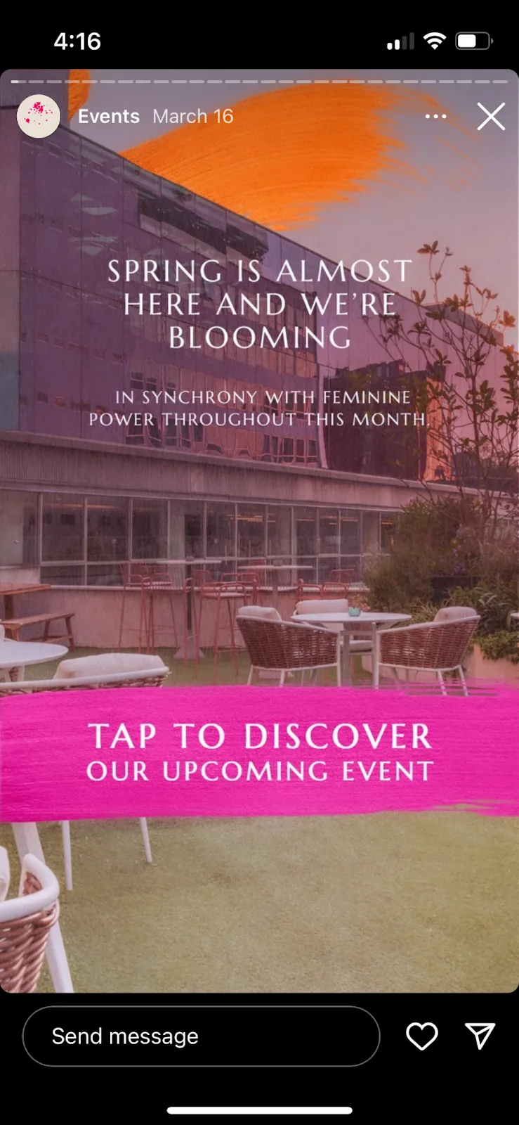 Spring is almost here, tap to discover our upcoming event