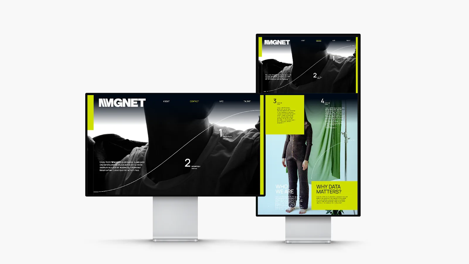 MMGNET website across displays
