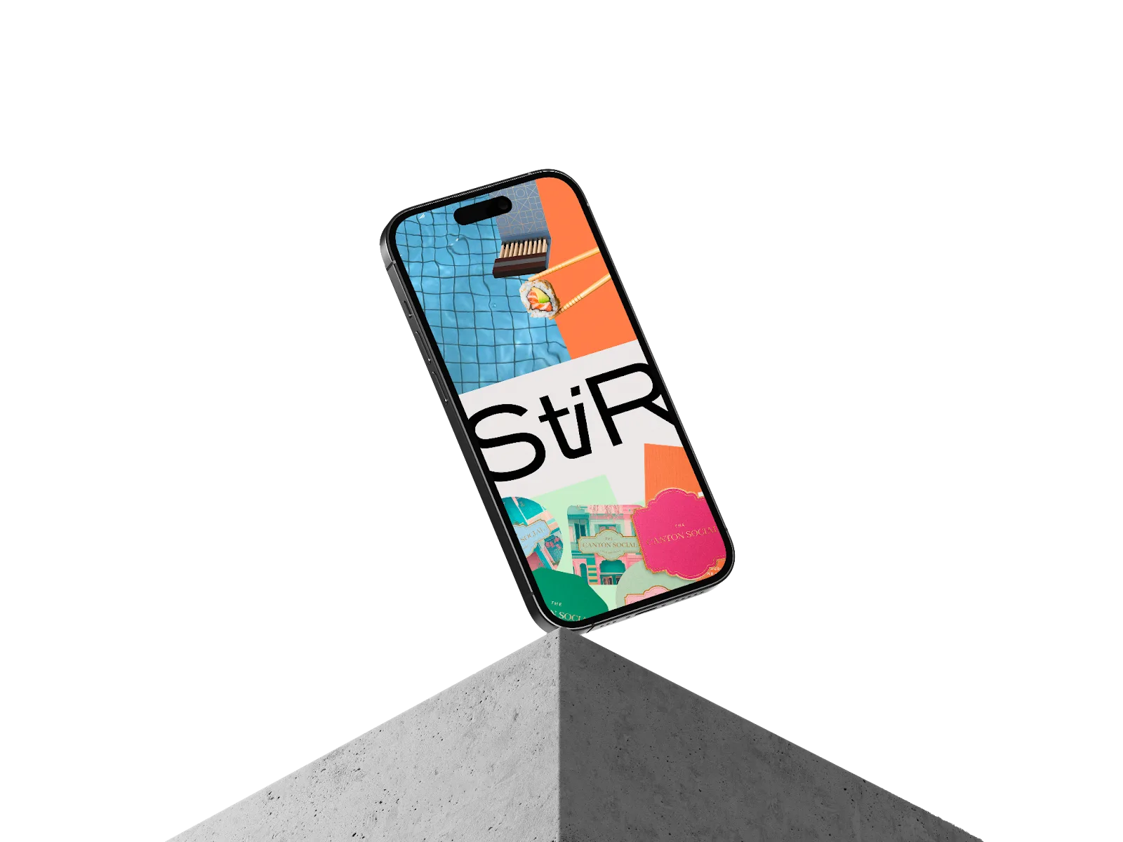 The StiR site on a phone
